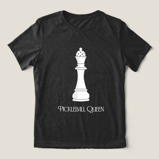 Pickleball Koningin Tri-Blend Shirt (Design voorkant)