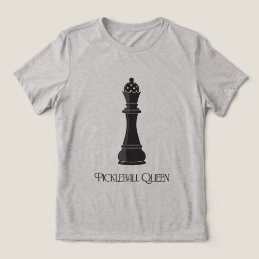 Pickleball Koningin Tri-Blend Shirt (Design voorkant)