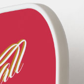 Pickleball Koningin van het Hof Custom Naam Elegan Pickleball Paddle (Links Detail)