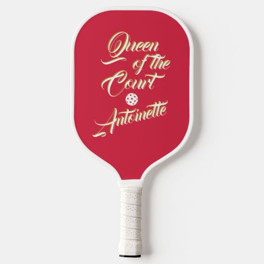 Pickleball Koningin van het Hof Custom Naam Elegan Pickleball Paddle (Achterkant)