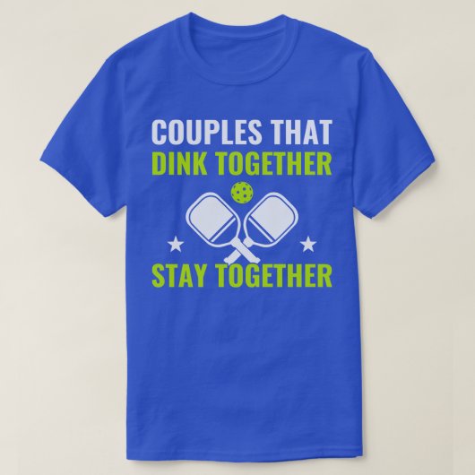 Pickleball koppels die samen grappige augurk drink t-shirt (Design voorkant)