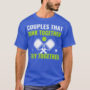 Pickleball koppels die samen grappige augurk drink t-shirt