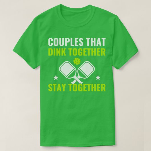 Pickleball koppels die samen grappige augurk drink t-shirt (Design voorkant)