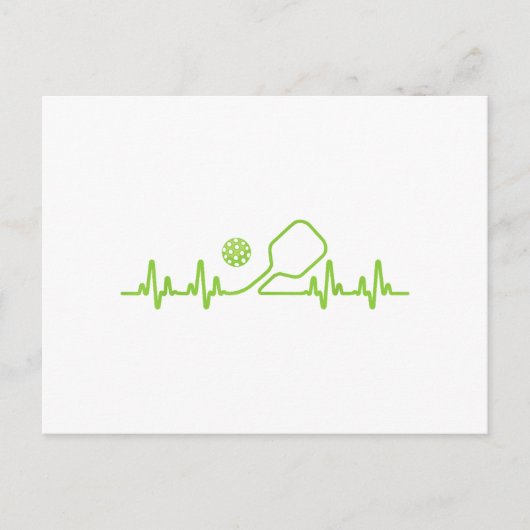 Pickleball kunst voor mannen vrouwen augurk bal pi briefkaart (Voorkant)