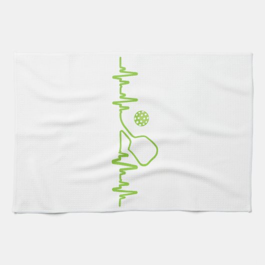 Pickleball kunst voor mannen vrouwen augurk bal pi theedoek (Horizontaal)