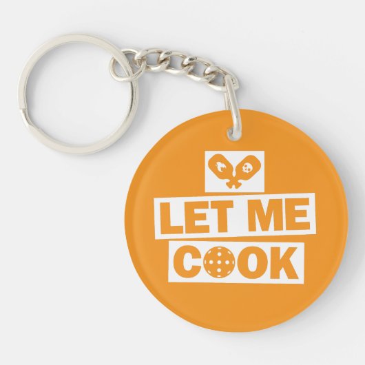 Pickleball Laat Me Koken Sleutelhanger (Voorkant)