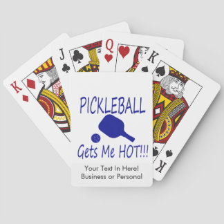 pickleball laat me warm blauw speelkaarten