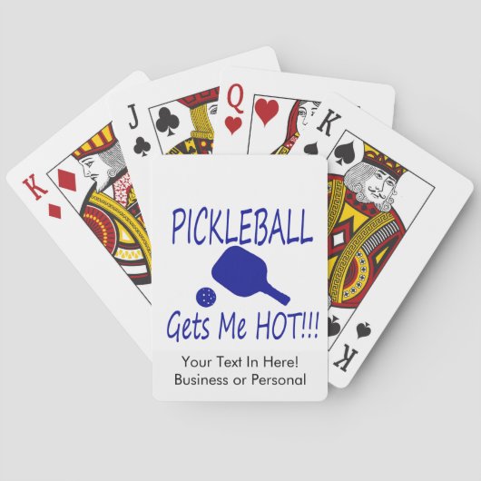 pickleball laat me warm blauw speelkaarten (Achterkant)