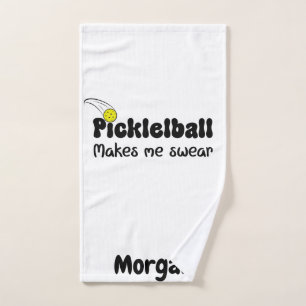 Pickleball laat me zweren - Grappige Pickleball Handdoek