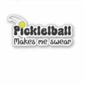 Pickleball laat me zweren - Grappige Pickleball Sticker (Voorkant)