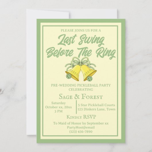 Pickleball Laatste schommel Voor de Ring Sage Foto Kaart (Voorkant)