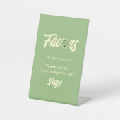 Pickleball laatste swing voor de Ring Sage Party Reclamebord Met Voetstuk (Voorkant)