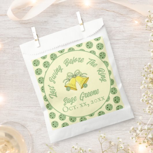 Pickleball laatste swing voor de ring salie en crè bedankzakje (Geknipt)