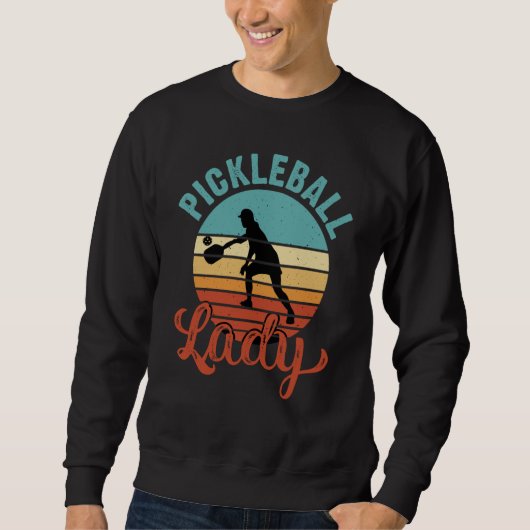 Pickleball Lady Player Retro Vintage  7 Trui (Voorkant)