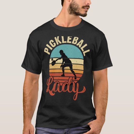 Pickleball Lady Player Retro Vintage 9 T-shirt (Voorkant)