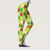 Pickleball ladybugs en picklaballs op vers groen leggings (Rechts)