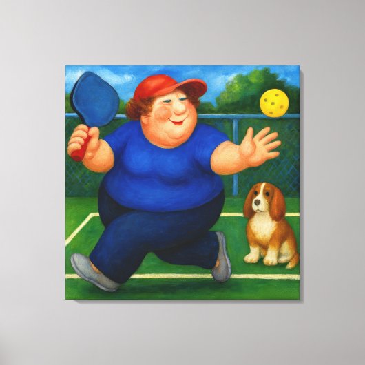 Pickleball - Large Wrapped Canvas Art Print (Voorkant)