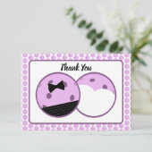 Pickleball Lavendel Bruid en bruidegom Bedankkaart (Staand voorkant)