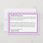 Pickleball Lavendel Bruid en bruidegom Bedankkaart (Achterkant)