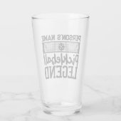 Pickleball Legend Aangepaste gepersonaliseerde naa Glas (Achterkant)
