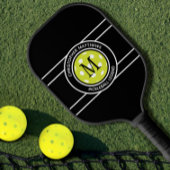 Pickleball Legend Custom Quote Name Initiaal Black Pickleball Paddle