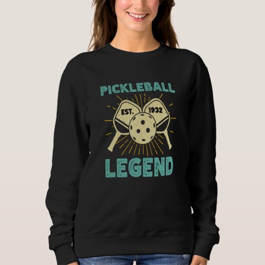 Pickleball Legend Est 1932 Vintage Retro Legendary Trui (Voorkant)