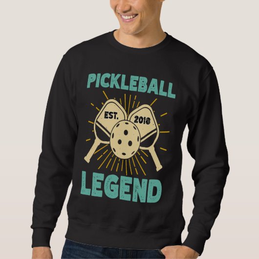 Pickleball Legend Est 2018 Vintage Retro  Legendar Trui (Voorkant)
