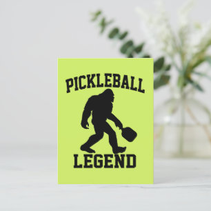 Pickleball Legend Funny Bigfoot Briefkaart