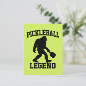 Pickleball Legend Funny Bigfoot Briefkaart (Staand voorkant)