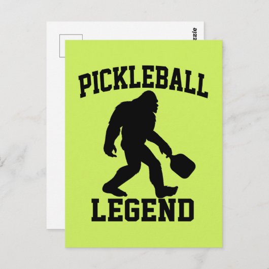 Pickleball Legend Funny Bigfoot Briefkaart (Voorkant / Achterkant)