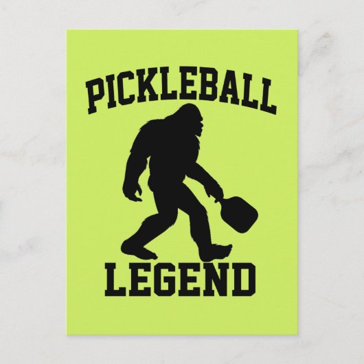 Pickleball Legend Funny Bigfoot Briefkaart (Voorkant)