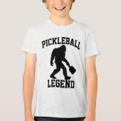 Pickleball Legend Funny Bigfoot Tri-Blend Shirt (Voorkant)