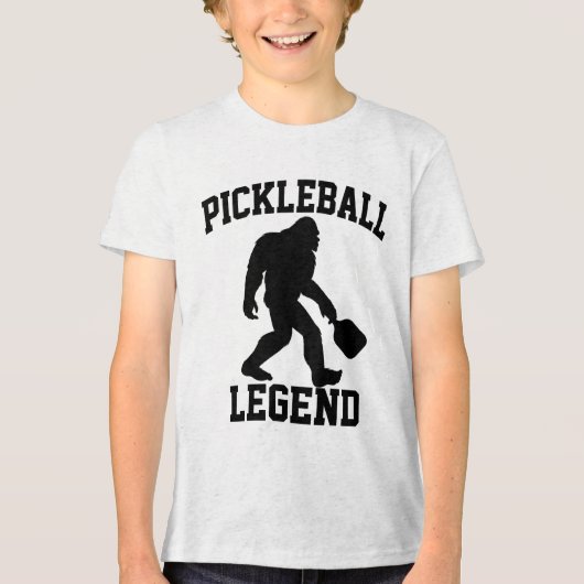 Pickleball Legend Funny Bigfoot Tri-Blend Shirt (Voorkant)