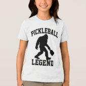 Pickleball Legend Funny Bigfoot Tri-Blend Shirt (Voorkant)