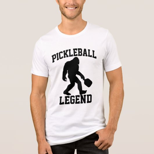 Pickleball Legend Funny Bigfoot Tri-Blend Shirt (Voorkant)