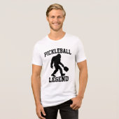 Pickleball Legend Funny Bigfoot Tri-Blend Shirt (Voorkant volledig)
