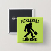 Pickleball Legend Funny Bigfoot Vierkante Button 5,1 Cm (Voorkant /achterkant)