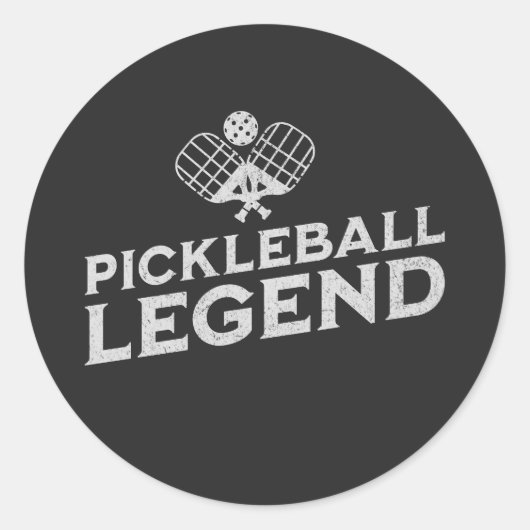 Pickleball Legend Funny Pickle Ball Lover Ronde Sticker (Voorkant)