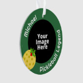 Pickleball Legend Gepersonaliseerde Foto Kerstmis Ornament (voorkant)