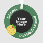 Pickleball Legend Gepersonaliseerde Foto Kerstmis Ornament (achterkant)