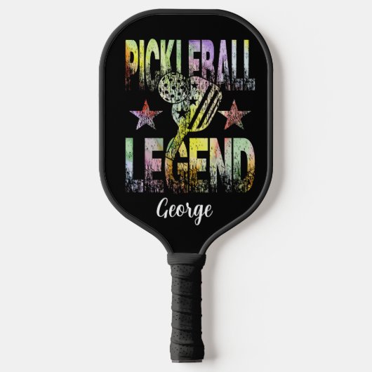 Pickleball Legend met bewerkbare naam Pickleball Paddle (Voorkant)