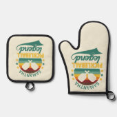 Pickleball Legend Monogram Gift Ovenwant & Pannenlap Set (Voorkant)