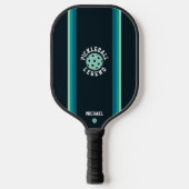 Pickleball Legend Retro Donkerblauw Gestreept Pickleball Paddle (Voorkant)