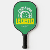 Pickleball Legend Typografie Persoonlijke naam Pickleball Paddle (Achterkant)