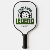 Pickleball Legend Typografie Persoonlijke naam Pickleball Paddle (Achterkant)