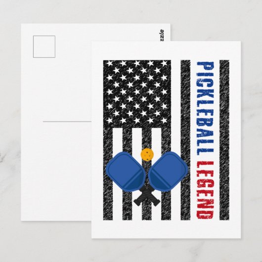 Pickleball Legend USA Briefkaart (Voorkant / Achterkant)