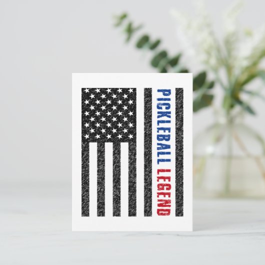 Pickleball Legend USA Briefkaart (Staand voorkant)