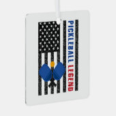 Pickleball Legend USA Metalen Ornament (Voorkant Rechts)