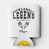 Pickleball Legende Aangepaste Naam Citaat Grappig  Blikjeskoeler (Achterkant)
