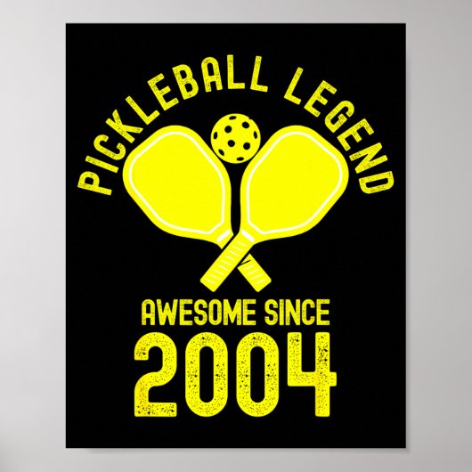 Pickleball legende geweldig sinds 2004 retro 22ste poster (Voorkant)